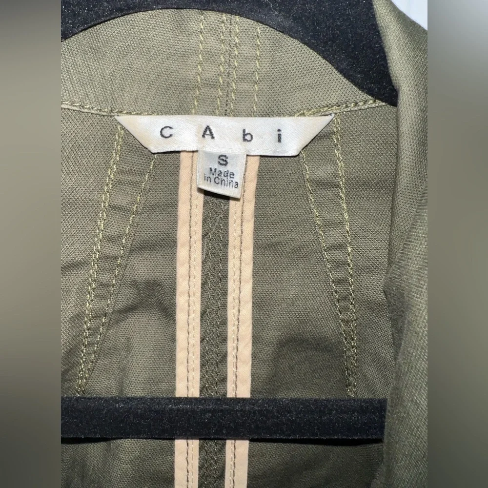 Cabi Anorak Zip Jacket Army Green Olive Women’s Classic Fall Light Coat